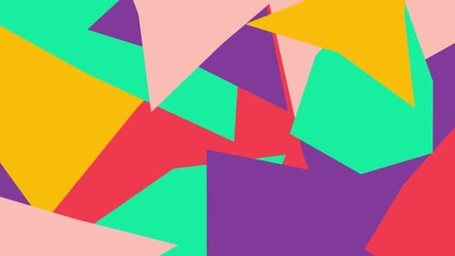 Dynamic Flat Design Geometric Abstract Background Loop
