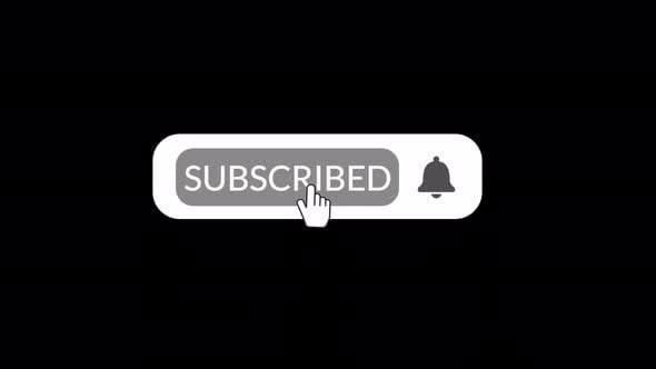 Subscribe Button Animation 4K On Alpha, Backgrounds Motion Graphics ft ...