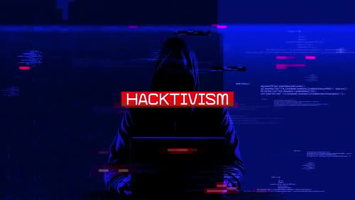 Hacktivismo ao hackear a tela de fundo