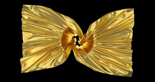 Golden Fabric Unfold Transition Reveal