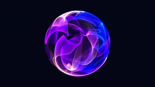 Dynamic Abstract Glowing Sphere Background