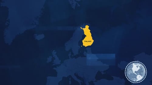 Mapa de Finlandia con efectos