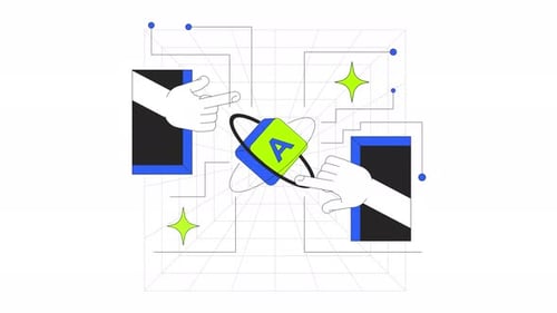 Animation de l'interface utilisateur d'intégration 2D d'accès à la bibliothèque numérique