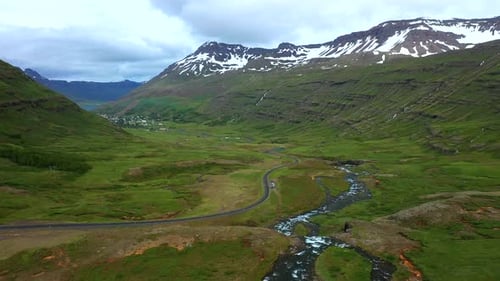Majestic Iceland Terrain with Natural Wonders and Wide Vistas, Aerial view