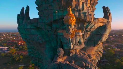 Amazing Sunset of Garuda Wisnu Kencana GWK Culture Park in South Kuta Bali Indonesia