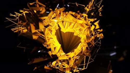 3D abstrakter Reflexhintergrund Loop 4k