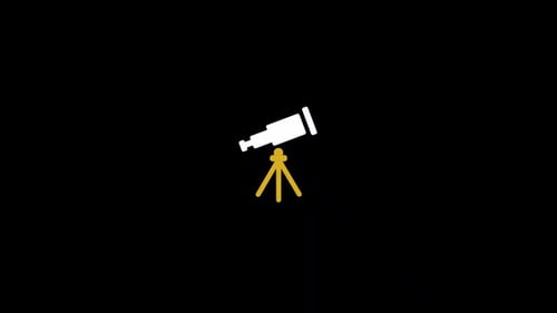 Telescope Observation symbol icon animation video