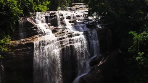 Waterfall in the Tropical Forest