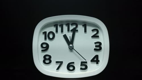 Alarm Clock Time Lapse on Black Background