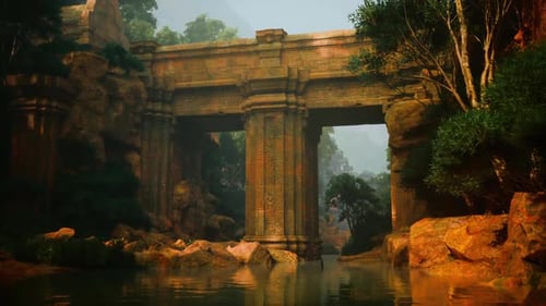 Bridge Over Water in Painting