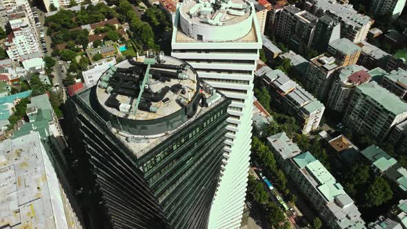 Stunning Aerial View of Axis Towers in Tbilisi Georgia, Buildings Stock ...