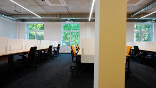 Coworking the Interior of an Office Space with a Meeting Room and Workspaces Natural Lighting Walk