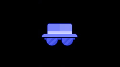 Animated Flat Design Hat and Sunglasses Icon Reveal