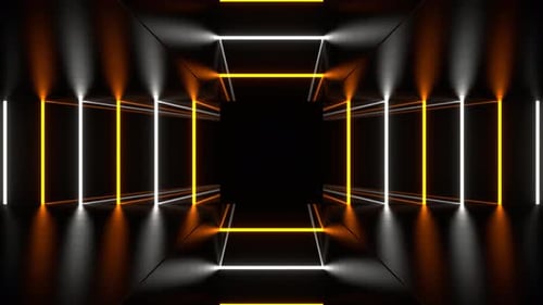 Orange And White Lines Move In Different Directions Background Vj Loop In 4K