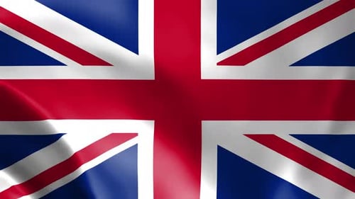 Realistic Waving United Kingdom Flag Animation