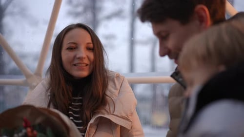 Family Togetherness at an Outdoor Restaurant