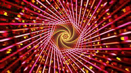 abstract music background high speed travel spiral shining red light tunnel vj loop