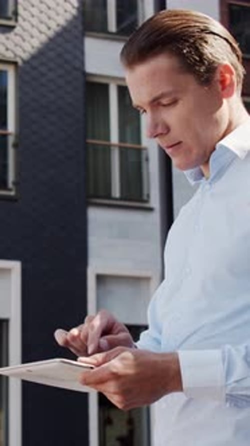 Young and Attractive Freelancer Working Outdoor Office Worker or Businessperson Business and
