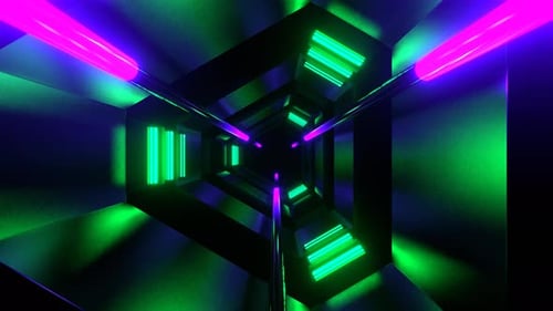 Purple And Turquoise Starship Engine Energy Tunnel Background Vj Loop In 4K