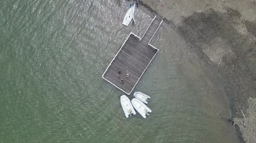 Aerial Lake Dock. Top Down View. Calima Darien