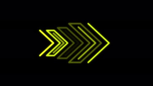 Animated Neon Arrows Right Indicator Loop