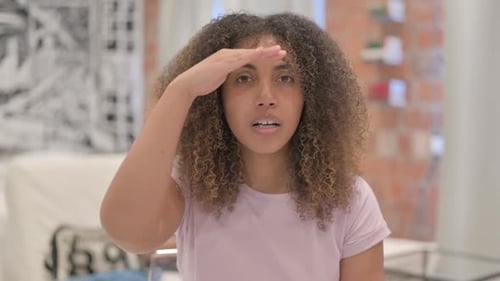 Portrait of African American Woman Searching for Opportunity