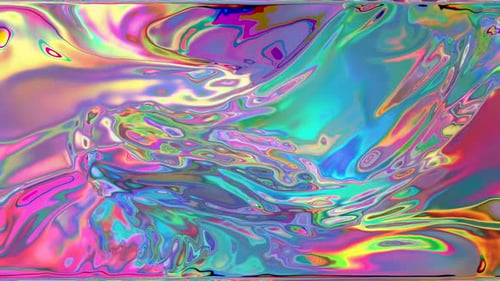 Abstract Fluid Iridescent Holographic Shimmering Background
