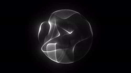 Glowing Abstract Fluid Energy Orb Seamless Loop