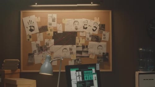Evidence Corkboard in Detective Office