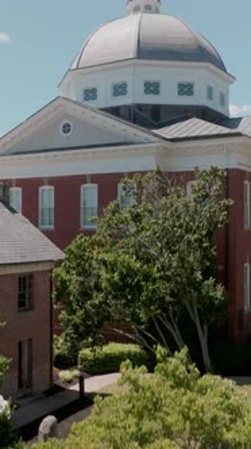 Vertical Louisa Virginia Aerial Drone Courthouse Rise Town