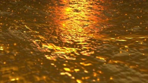 4k goldener 3D-Plasmawellen-Bewegungshintergrund