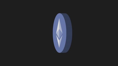 Modern 3D Rotating Ethereum Cryptocurrency Logo Animation