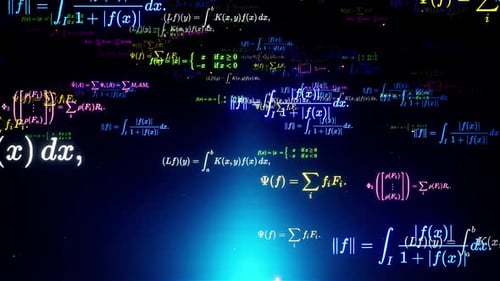 Fórmulas matemáticas coloridas