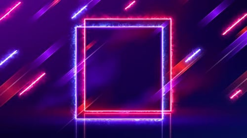 Abstract Futuristic Neon Technology Background 4k Loop