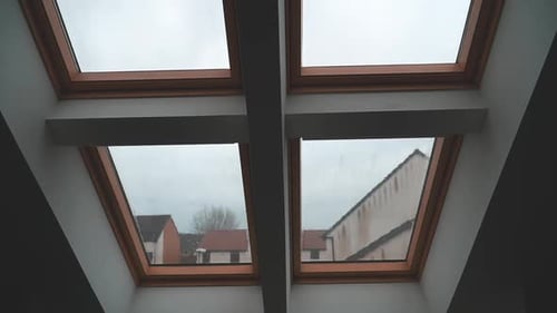 Rainy overcast day in England.