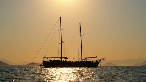 Ship with No Sails on Orange River