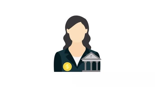 Woman Banker Finance Symbol