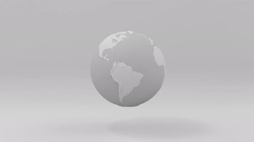 Modern Spinning 3D Earth Globe Animation