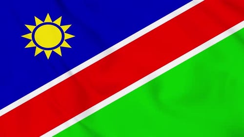 Flagge Namibias animiert 4k