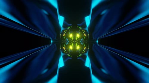 Flashing Neon Lights Create a Rhythmic Vibrant Disco Loop in a Seamless VJ Pattern