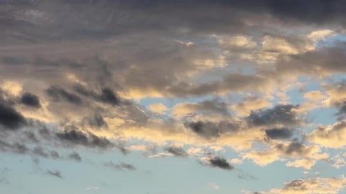 Dramatic Clouds in the Sunset Sky Time Lapse
