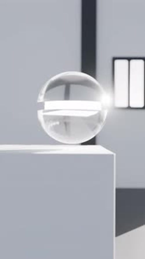 Animation satisfaisante en 3D avec boucle de sphère lumineuse