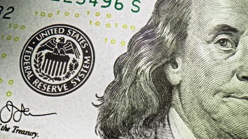 Macro Shot of United States One Hundred Dollar Bill