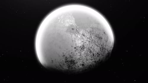 Detaillierter Vorbeiflug über den Planeten Merkur