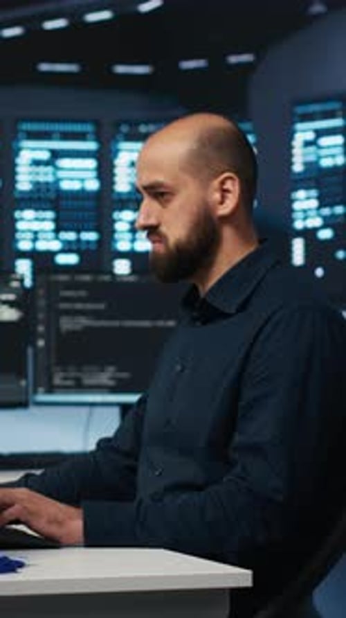 Vertical Video System Administrator Programming in Server Farm