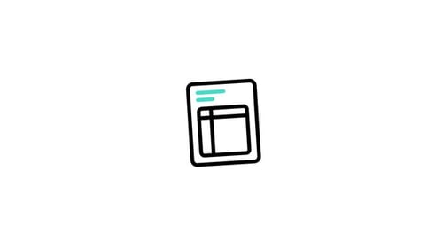 Animated Flat Design Spreadsheet Document Icon