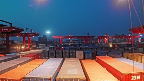 China Yangtze River trade port
