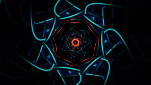 Mesmerizing Neon Colors Swirl in a Hypnotic Psychedelic Abstract VJ Loop