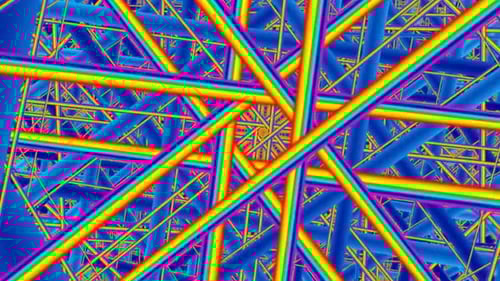 Fondo 4K Rainbow Endless Night Motion