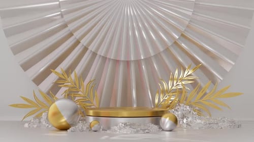 Clean Golden Product Placement Display